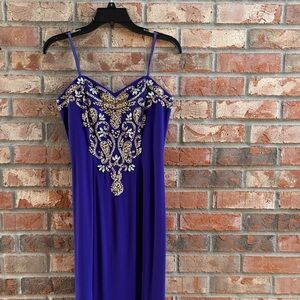 Betsy & Adam Purple Formal with Gold Detailing